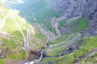 Photo from Susan's Story, The famous Troll Path near Ayesund, Norway from the top.
