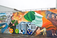 Susan's Story, The wall between the orange and green neighborhoods of Belfast