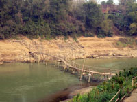 Susan's Story, a little bamboo bridge over the Khan River