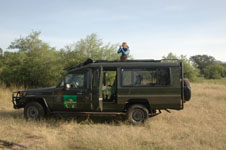 Photo from Susan's Story, a picture of the wonderful diesel land rover we would use for our entire trip